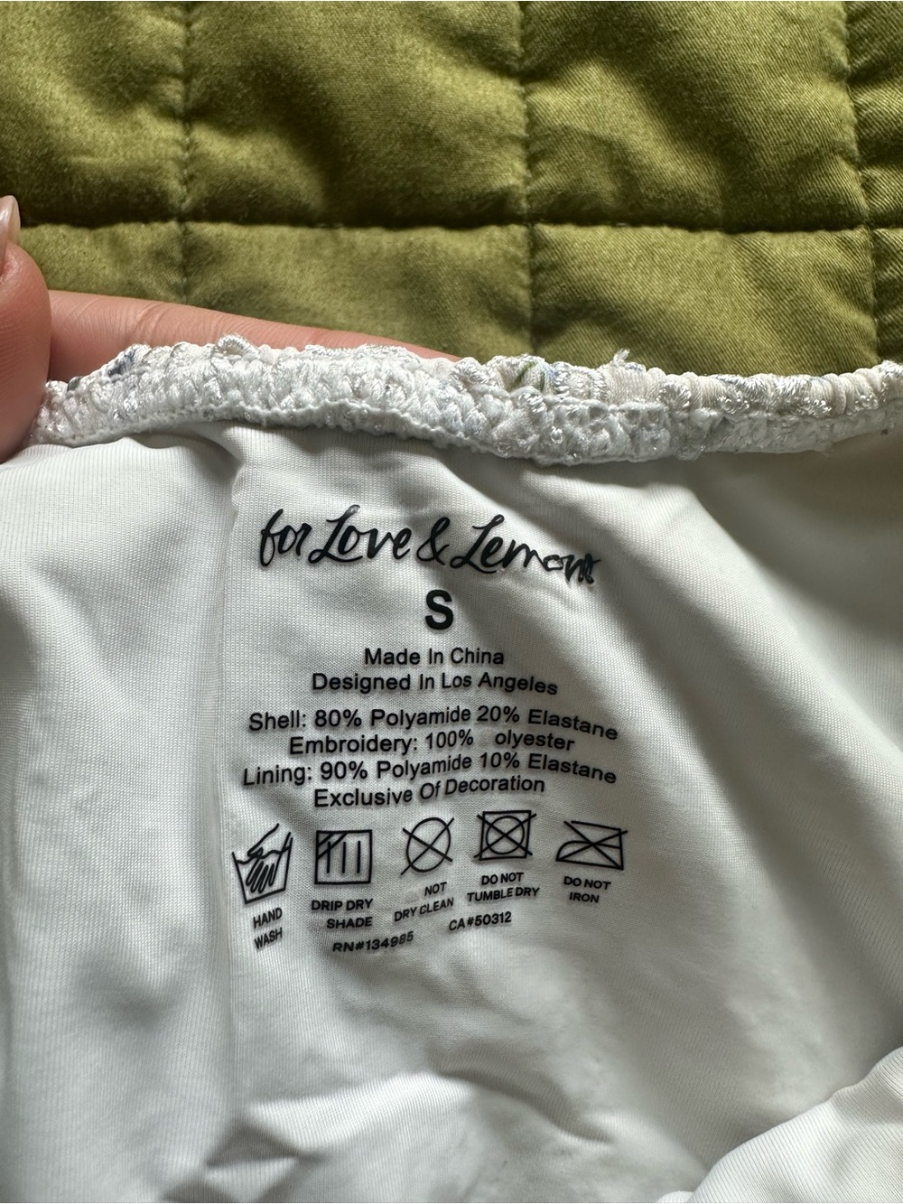 For Love and Lemons Daisy Frill One Piece Swimsuit Size Small in Vintage Cream - Picture 4 of 5
